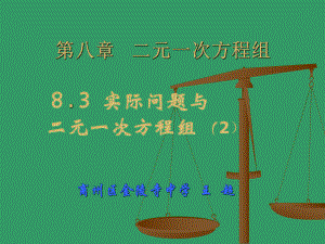 实际问题与二元一次方程组的应用（2）.ppt