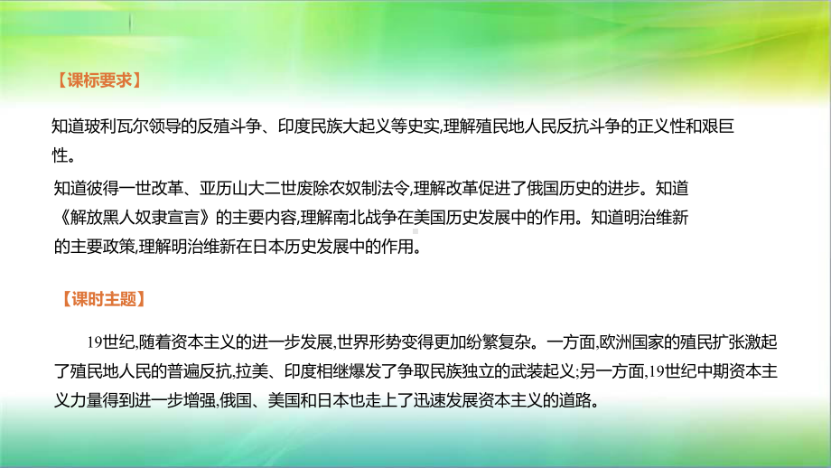 人教部编版历史九年级下第一单元殖民地人民的反抗与资本主义制度的扩展复习课件.pptx_第3页