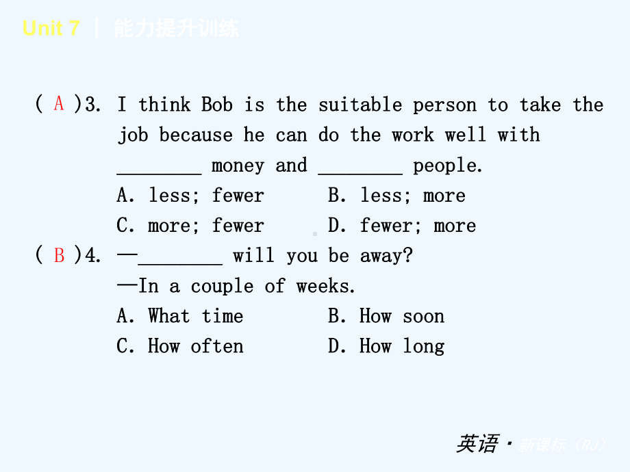 八年级英语上册Unit7复习题及答案课件.ppt_第3页