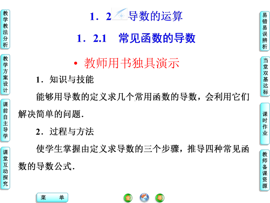 《121-常见函数的导数》课件1-优质公开课-苏教选修2-2.ppt_第1页