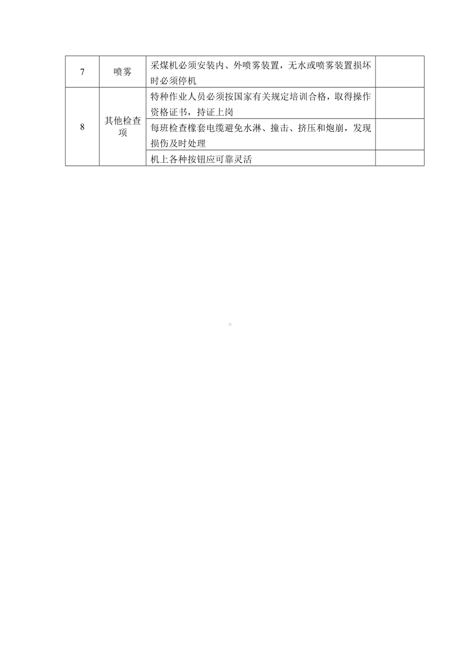 煤矿采煤机安全检查表.docx_第2页