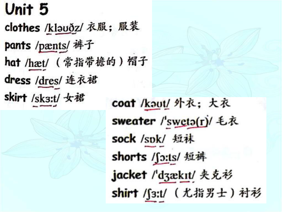 人教版小学英语四年级下册Unit-5-My-clothes优质公开课课件.pptx_第3页