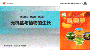 （教学课件）《无机盐与植物的生长》(冀少).ppt