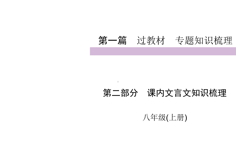 2020中考部编人教版语文复习课件：-八年级上-课内文言文知识梳理-.ppt_第1页