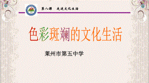 人教版高中政治必修三第八课第一框《色彩斑斓的文化生活》公开课教学课件.ppt