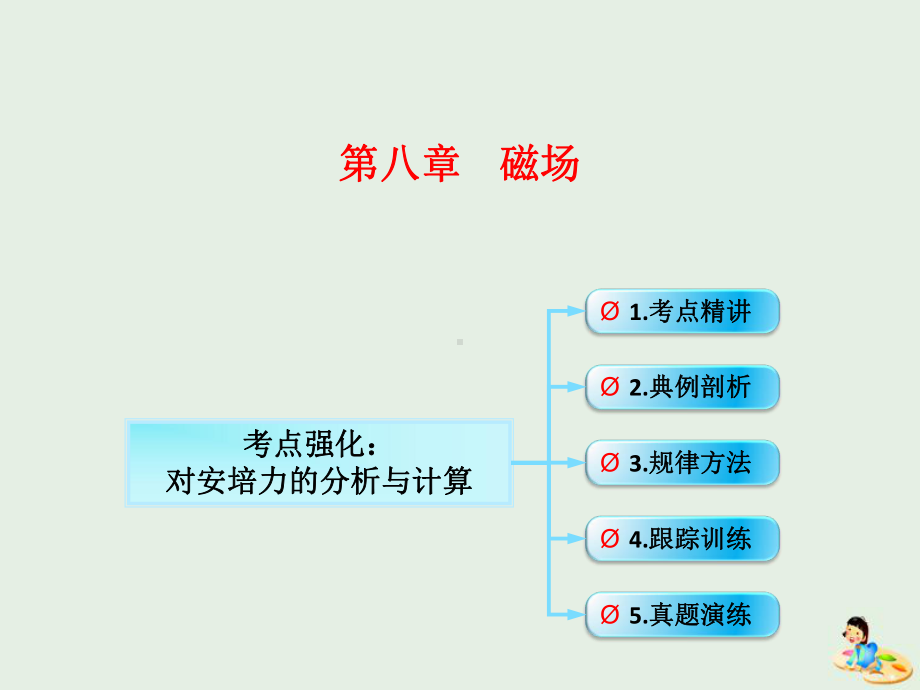 (鲁教版)(课时2)磁场的描述及磁场对电流的作用安培力的分析与计算-物理高三一轮总复习课件.ppt_第1页