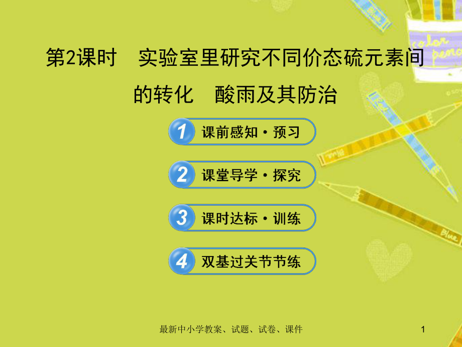 (精选资料)高中化学-332-实验室里研究不同价态硫元素间的转化-酸雨及其防治(探究导课型)课件-鲁科.ppt_第1页