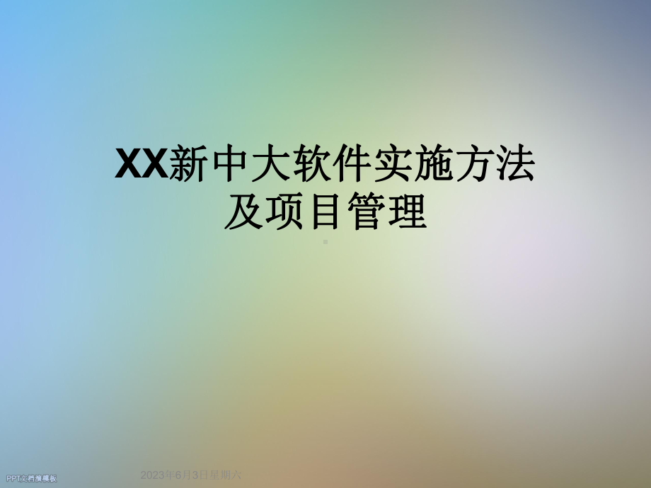 XX新中大软件实施方法及项目管理课件.ppt_第1页