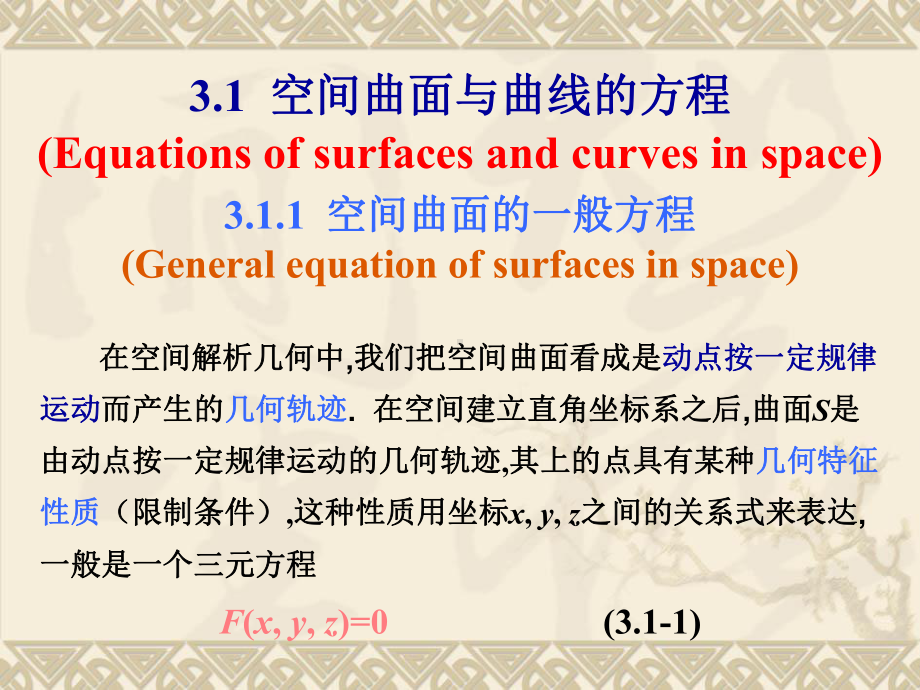 31空间曲面与曲线的方程课件.ppt_第2页