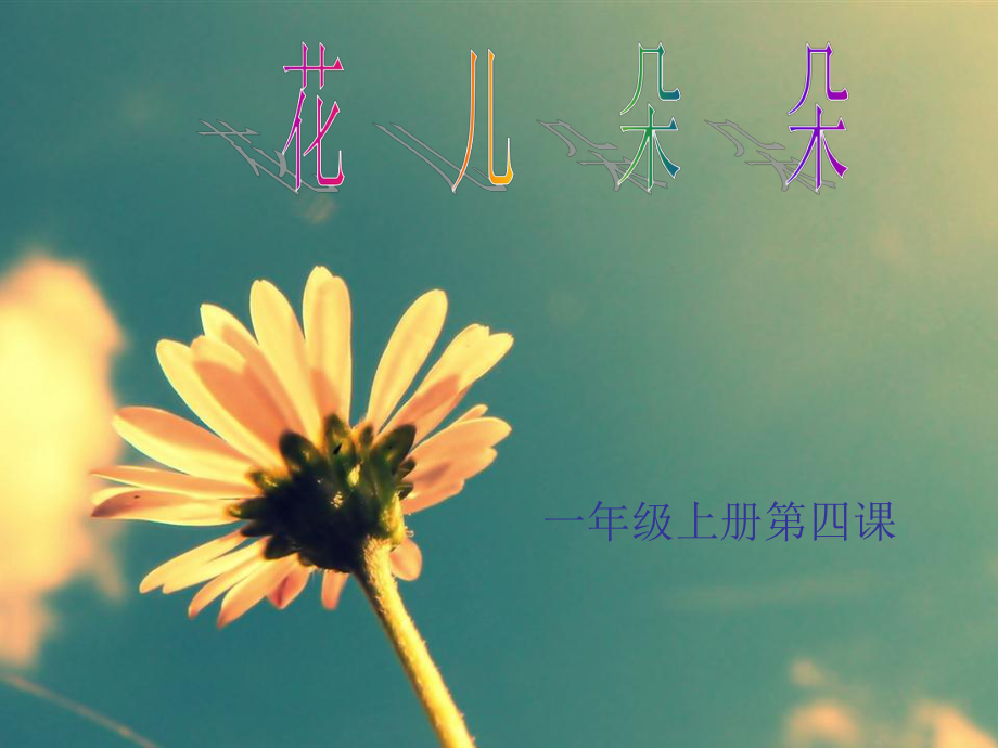 一年级上册美术课件花儿朵朵-冀教版-.ppt_第1页