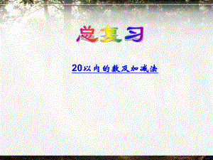 人教版一年级上册数学《20以内数的加减法》复习课课件.pptx