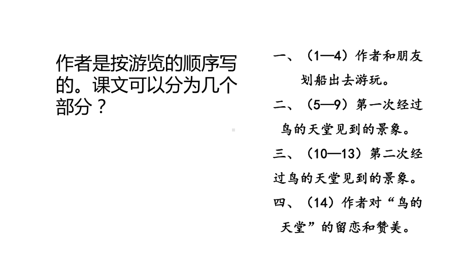 人教部编版五年级语文上册课件：23《鸟的天堂》第二课时.pptx_第3页