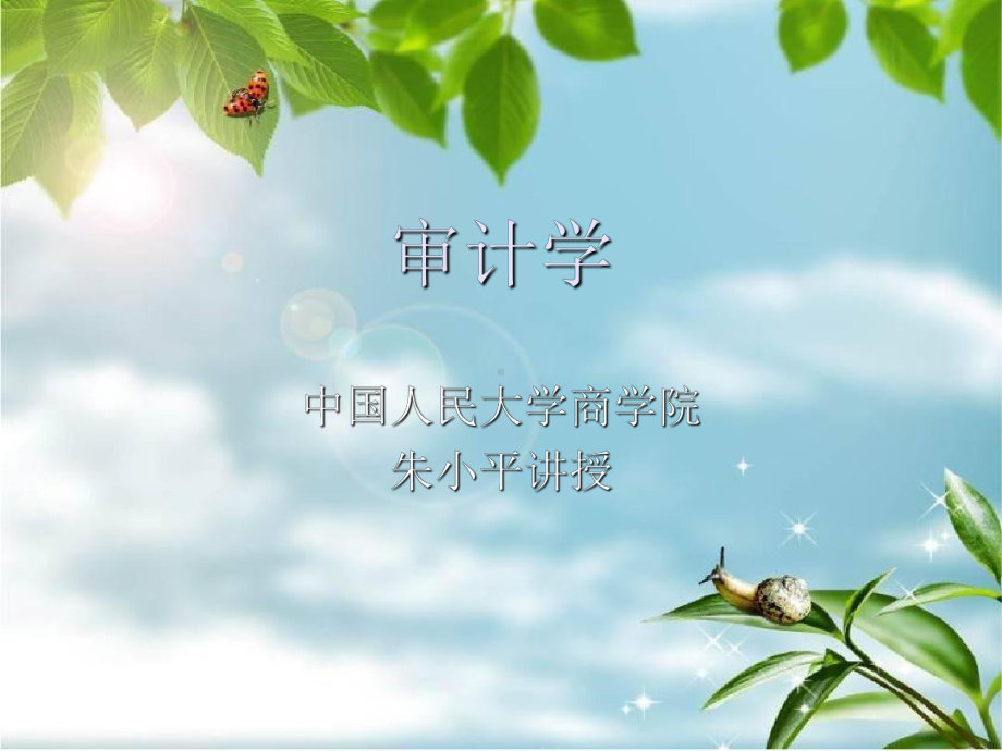 《人大审计学》课件.ppt_第1页