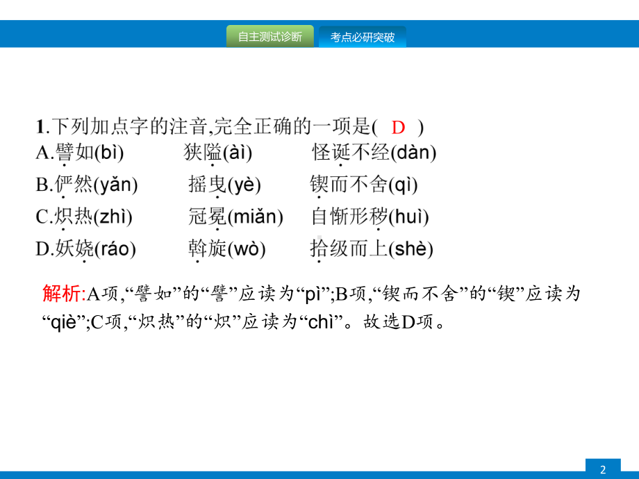 2020年中考语文复习-专题1-字音、字形课件.pptx_第2页