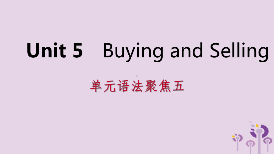 八年级英语下册Unit5BuyingandSelling语法聚焦五课件新版冀教版.pptx_第1页