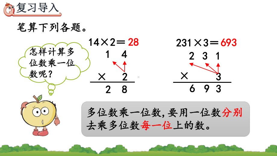 两位数乘两位数(不进位)的笔算方法人教三年级数学下册课件.pptx_第2页