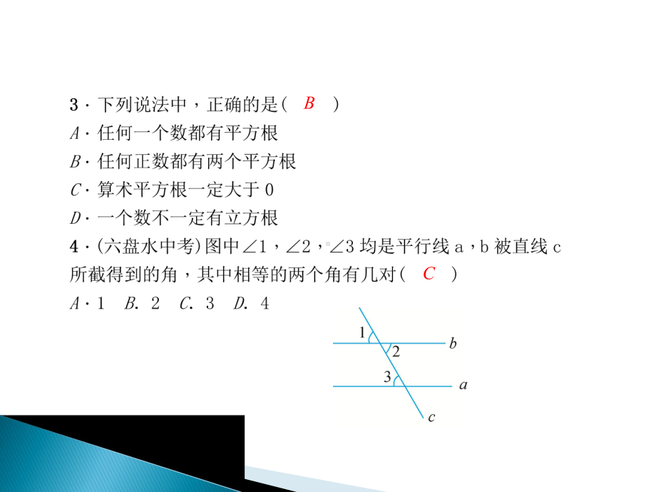 人教版七年级数学下册：期中复习课件.ppt_第3页