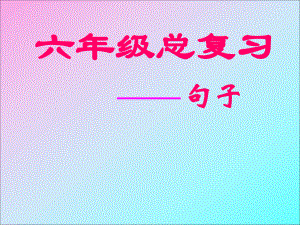 （语文）小升初小学语文总复习《句子复习》课件(人教版)复习.ppt