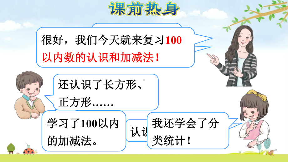 人教版一年级下册数学-专题一：数与代数(一)-100以内数的认识和加减法-期末复习课件.pptx_第2页