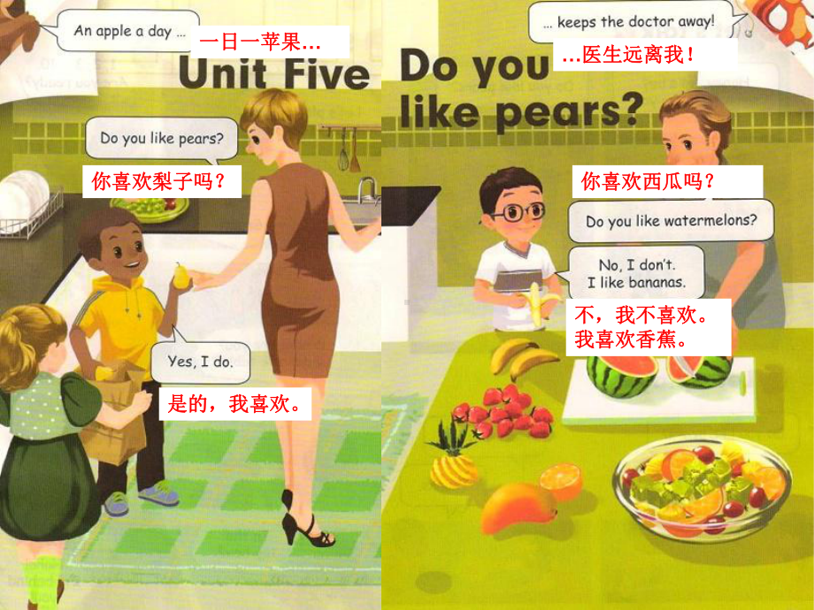 人教版小学英语三年级下册Unit-5-Do-you-like-pears？优质公开课课件.ppt_第1页