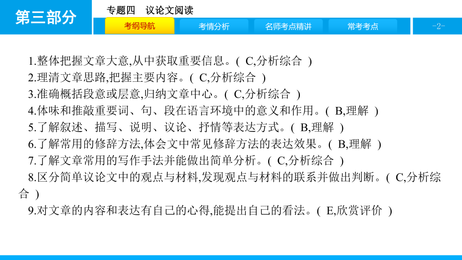 2020人教部编版中考语文总复习-现代文阅读-专题四-议论文阅读课件.pptx_第2页