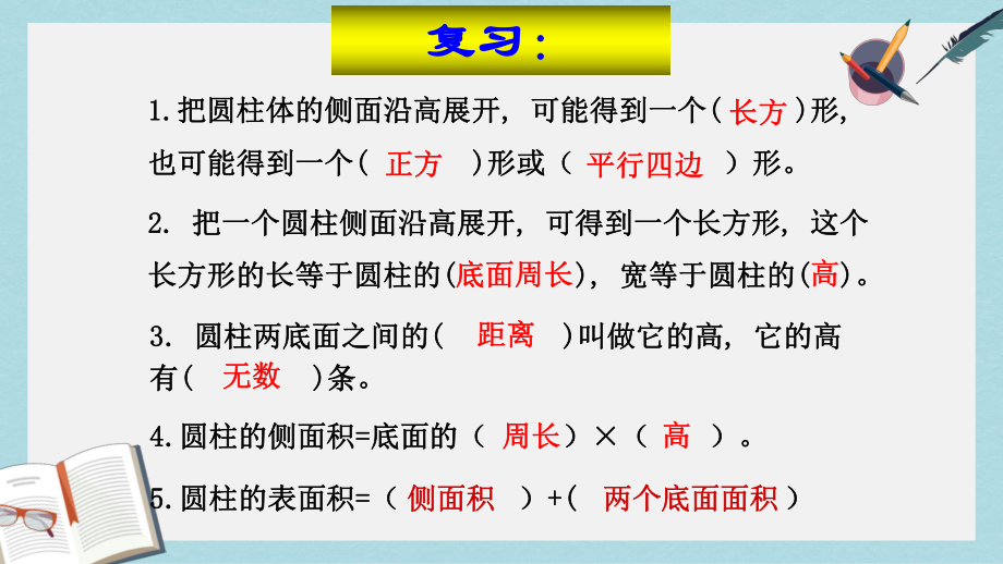 （小学数学）新人教版六年级数学下册第3课时圆柱表面积练习课1优质课件.ppt_第3页