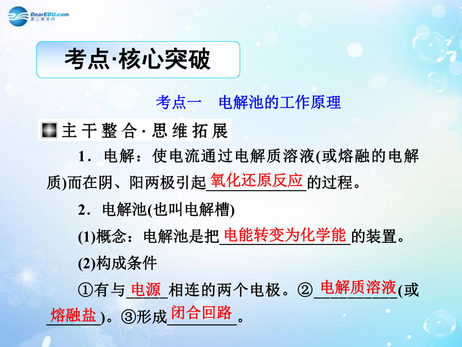 （导学教程）(教师用书)高考化学总复习-考点核心突破-63-电解池-金属的腐蚀与防护课件.ppt_第3页