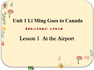 冀教版六年级英语上册Unit1-Lesson-1--At-the-Airport课件.pptx