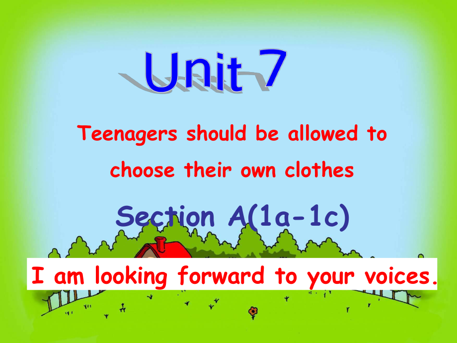 初中九年级英语unit7-Teenagers-should-be-allowed-to-choose-their-own-clothes课件人教版.ppt_第1页