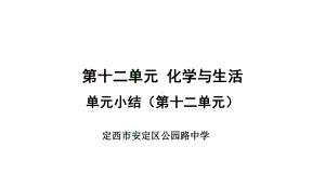 人教版九年级下册-第十二单元-化学和生活复习课件.ppt