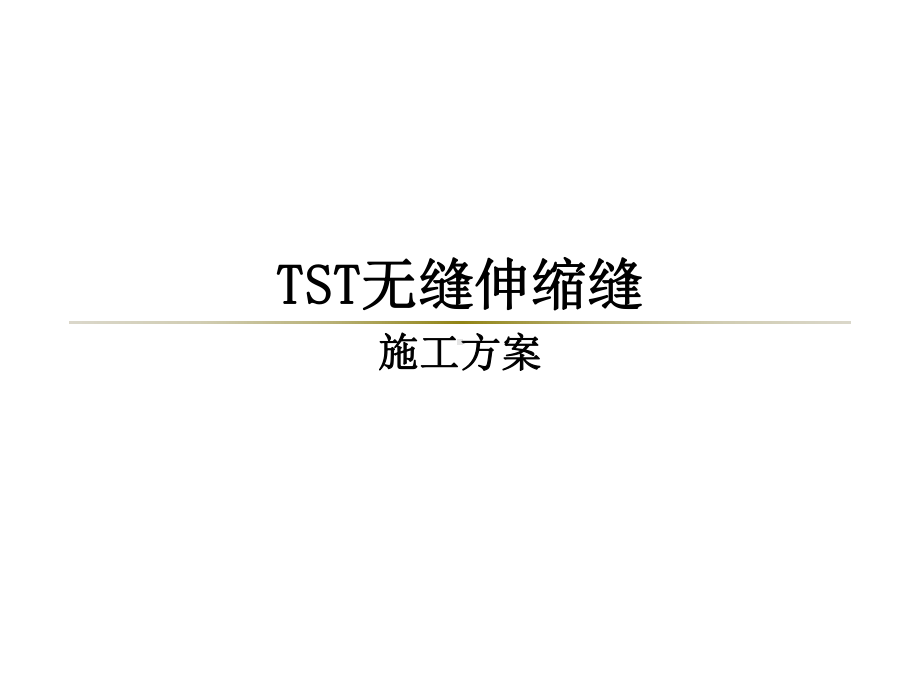 TST无缝伸缩缝施工方案(参考课件).ppt_第1页