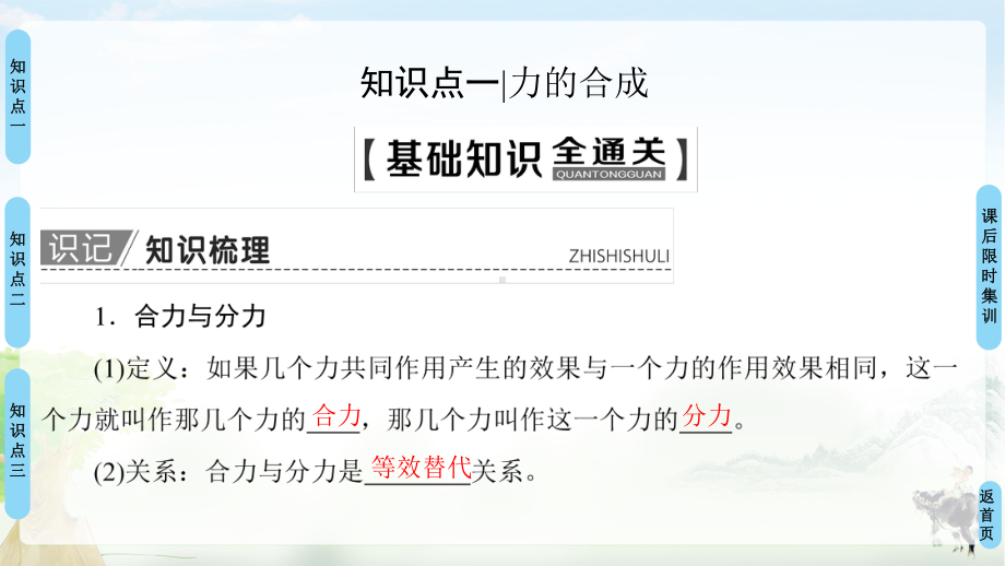 2020年高考物理一轮第2章-第2节-力的合成与分解课件.ppt_第2页