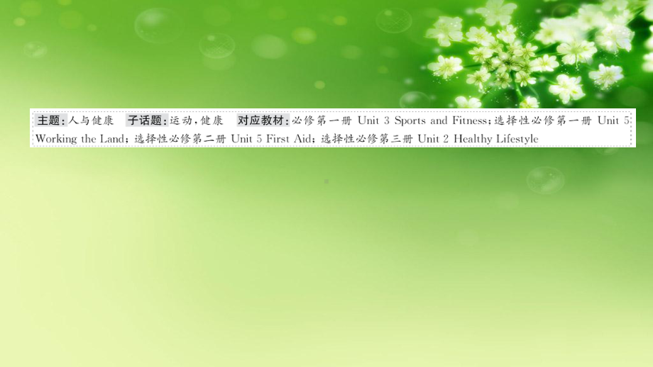 (新教材)2022版英语人教版一轮复习课件：必修第一册-Unit-3.ppt_第2页