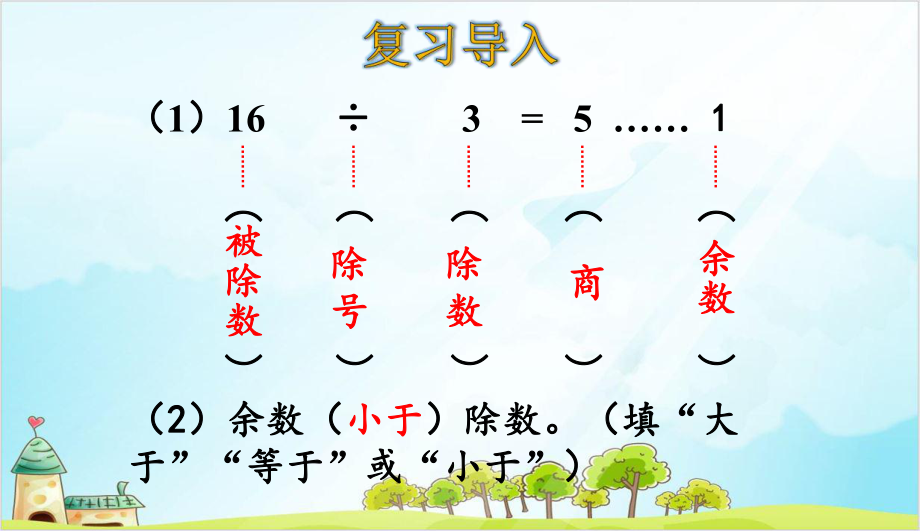 人教版二年级下册数学-有余数除法的竖式计算课件.ppt_第3页