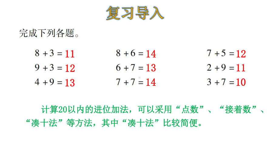 人教版一年级上册上册数学课件：20以内的进位加法--解决问题1.pptx_第2页