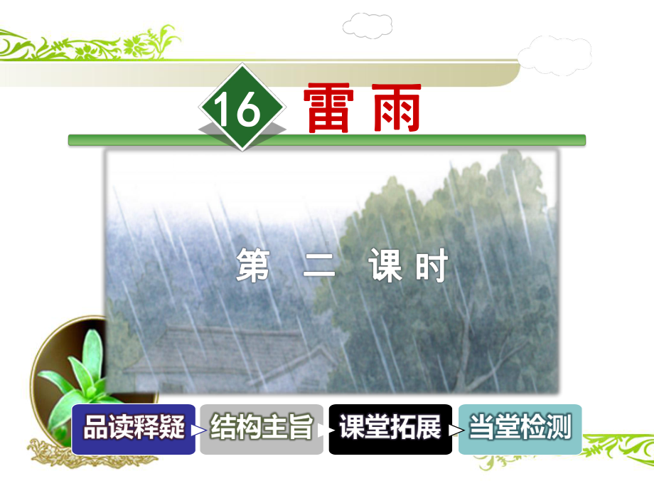 人教部编版小学二年级语文下册雷雨（第2课时）课件.ppt_第1页