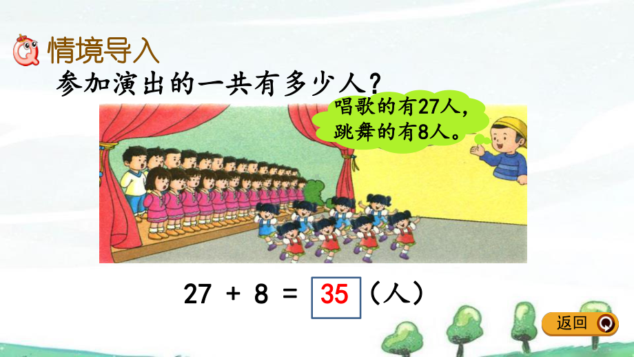 冀教版小学数学一年级下册《56-两位数加一位数(进位)》教学课件.pptx_第2页