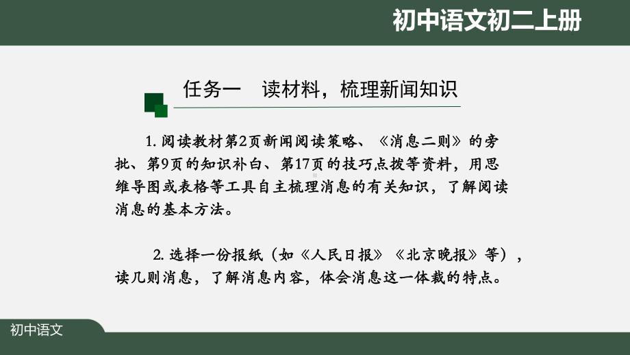 初二语文(人教统编)《新闻阅读(一)：消息二则(第一课时)》（教案匹配版）最新国家级中小学课程课件.pptx_第2页