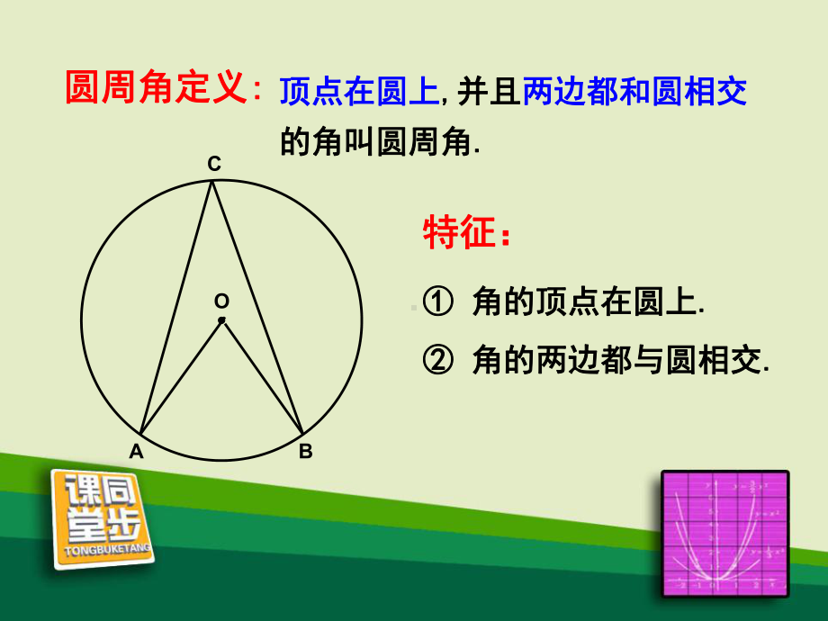 九年级数学下册(北师大版)圆周角和圆心角的关系公开课课件.pptx_第3页