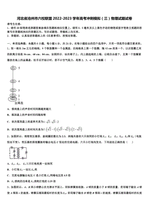 河北省沧州市六校联盟2022-2023学年高考冲刺模拟（三）物理试题试卷.doc