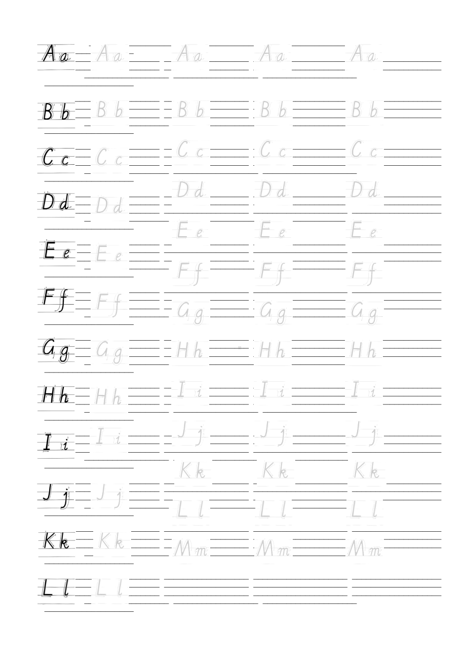 26个英文字母书写标准及描红书写字帖有笔顺也可仿写(完美打印版).doc_第3页