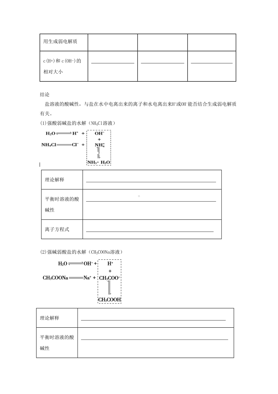 2021新教材高中化学第三章3.1盐类的水解学案-人教版选择性必修1.doc_第2页