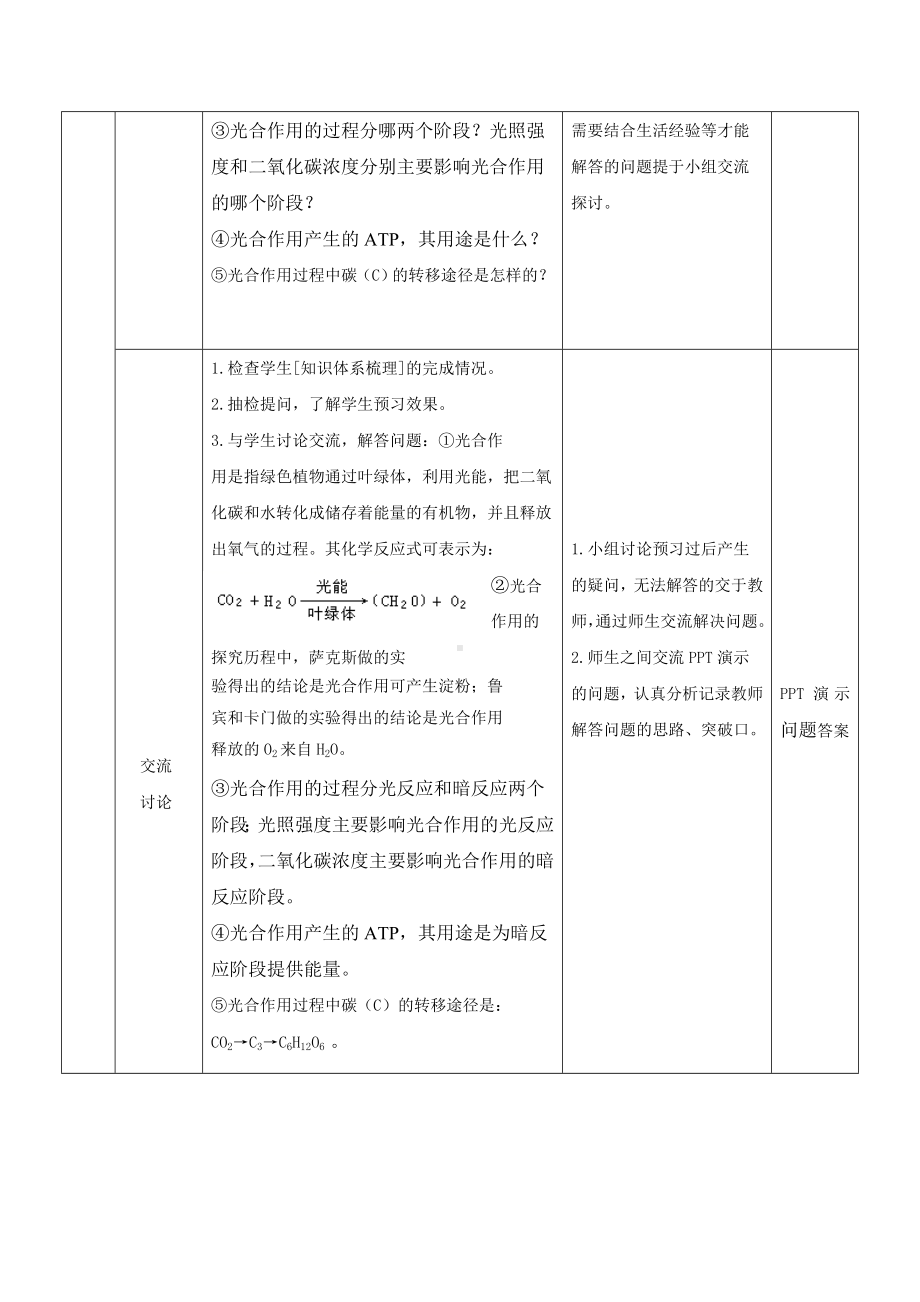 5.4光合作用与能量转化-光合作用的原理和应用-教案-.doc_第2页