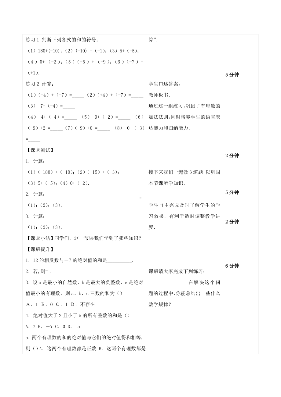 A6技术支持的课堂讲授有理数加法教学设计及反思.doc_第3页