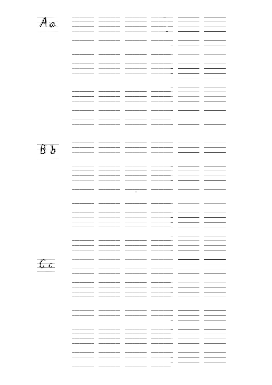 26个英文字母书写标准及练习表格.doc_第2页