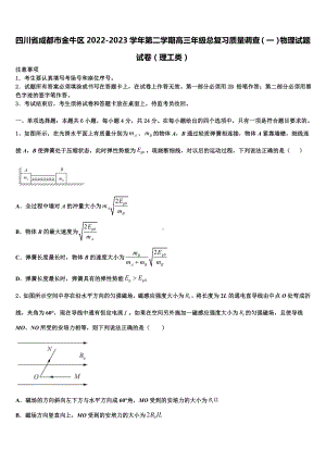 四川省成都市金牛区2022-2023学年第二学期高三年级总复习质量调查（一）物理试题试卷（理工类）.doc