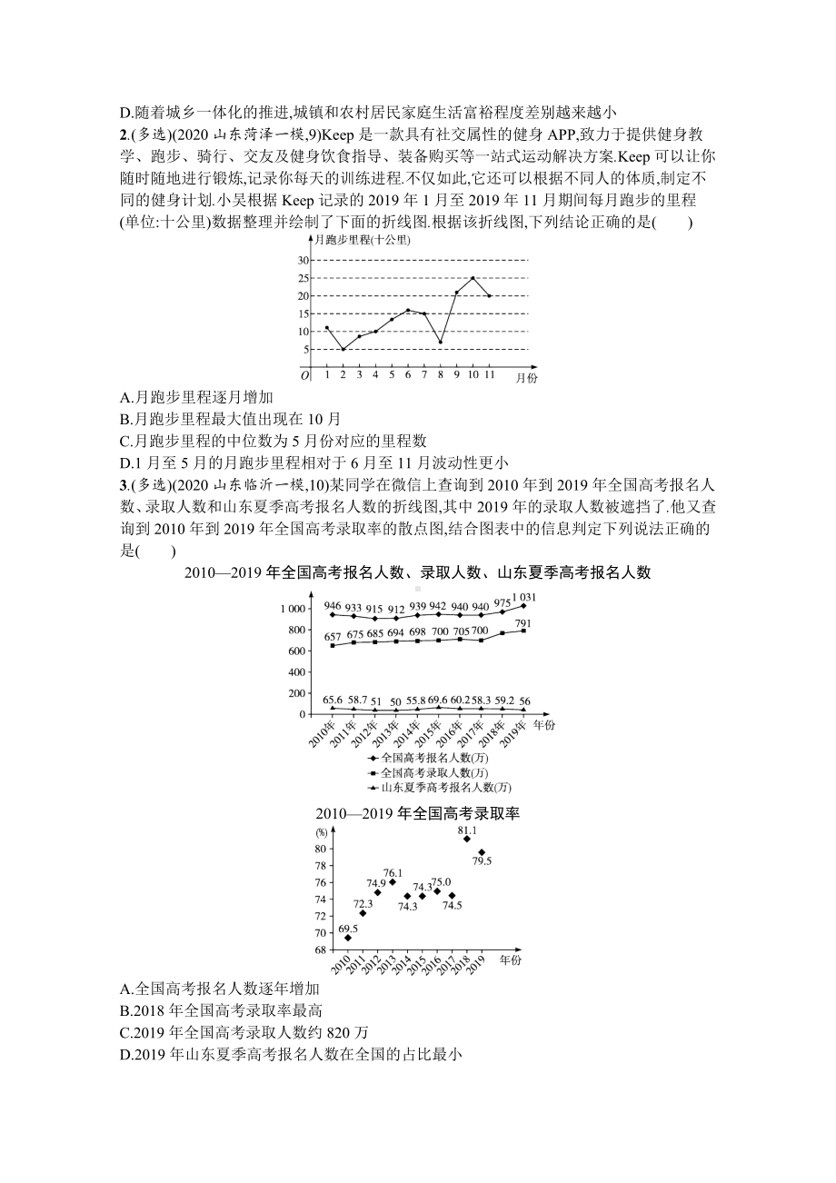 2021新高考数学二轮总复习学案：6.2-统计图表小题组合练含解析.doc_第2页