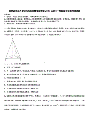 黑龙江省鸡西虎林市东方红林业局中学2023年高三下学期期末模拟物理试题.doc