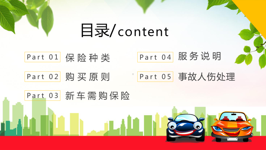 黄色简约汽车保险行业汽车保险知识专题讲课专题课程ppt教学.pptx_第2页