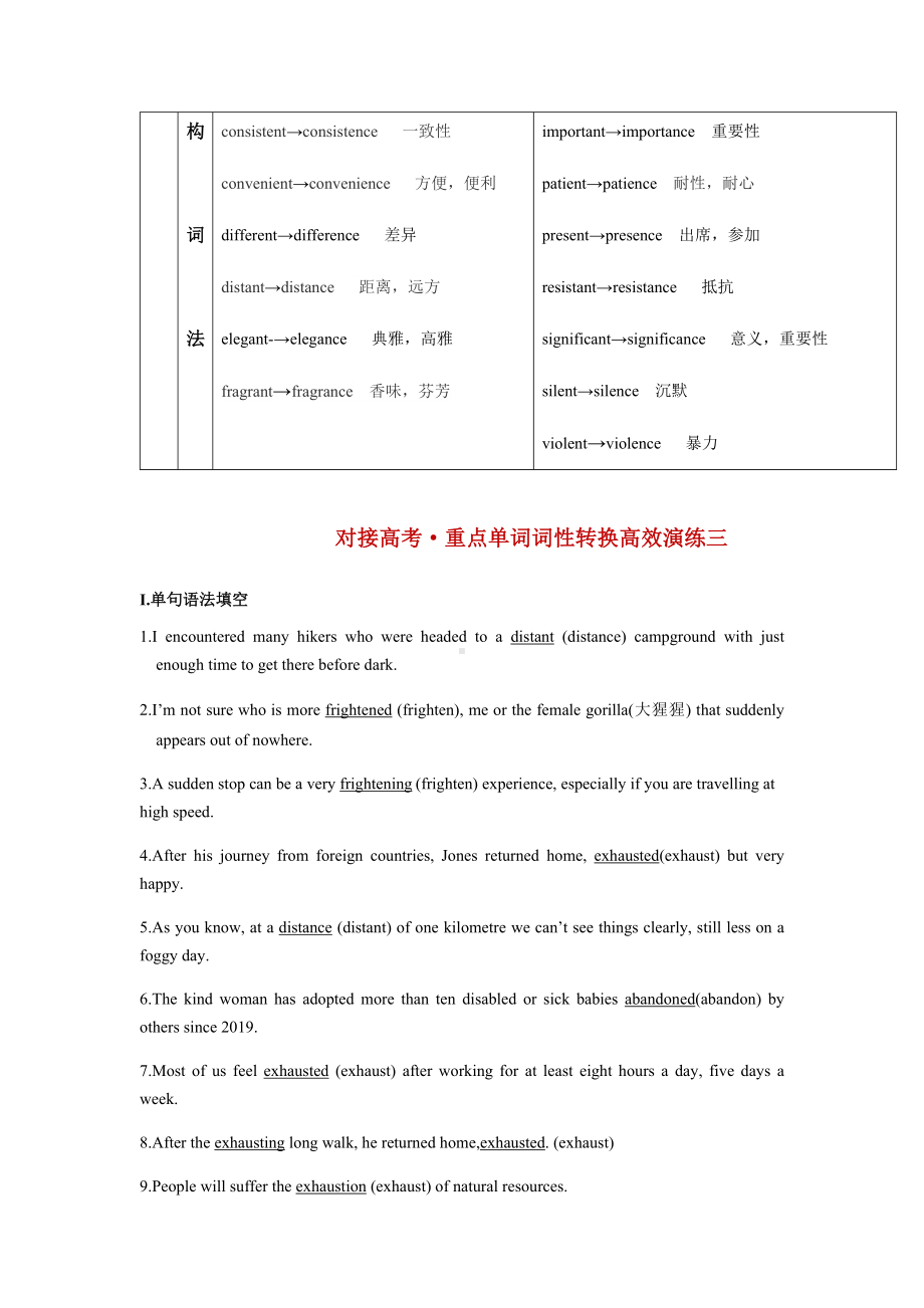 2021高考英语重点单词词性转换和语境活用02(解析版).docx_第2页